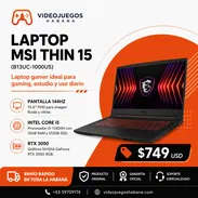 Laptop MSI Thin 15 B13UC-1000US i5 16GB 512GB SSD RTX 3050 | 15.6” 144Hz en La Habana - Img 55189090