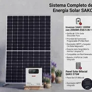 Inversor SAKO 1000W con 2000Wh *Más*<No trae el cable del panel> 1 Panel de 625 Bifacial - Img 56808616