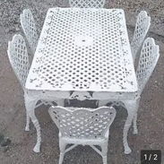 Buenas noches, estoy interesado en comprar un juego comedor de aluminio fundido para el patio Quien tenga o quien venda - Img 56177648