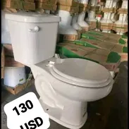 Juego de baño tasa tanke con sus herrajes y tapa sanitaria - Img 55673646