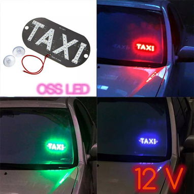 SEÑALIZACIÓN DE TAXI, CON VENTOSAS PARA INTERIOR DE PARABRISAS. - 3/4