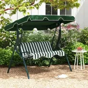 COLUMPIO DE TERRAZA / JARDIN / MATERIALES DE ACERO Y LONA / PARA HASTA 2 PERSONAS / NUEVOS / - Img 53448167