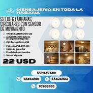 💡 SET DE 6 LÁMPARAS CIRCULARES CON SENSOR DE MOVIMIENTO - Img 57045176