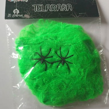 Telaraña para halloween ‼️ Incluye una arañita negra naranja y verde Precio:1500 cup - 2/3