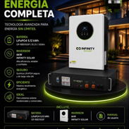 Kit energía  Inversor Infinity Solar6KW con batería de respaldo de 5.12 KW  👀110 y 220 volt - Img 56933818