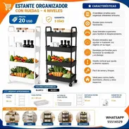 ESTANTE ORGANIZADOR CON RUEDAS 4 NIVELES, ENTREGA DE FACTURA. VARIEDAD DE ÚTILES DEL HOGAR, ELECTRODOMÉSTICOS, ETC - Img 56809713