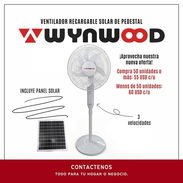 VENTILADOR RECARGABLE SOLAR DE PEDESTAL - Img 54619869