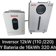 Inversor saco de 12kw con batería de 16kw 110 y 220v - Img 57628624