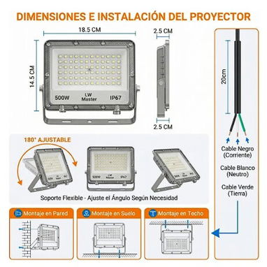📌 Reflectores LED - tenemos tres modelos / 110v - 220v y con panel solar. - 2/3
