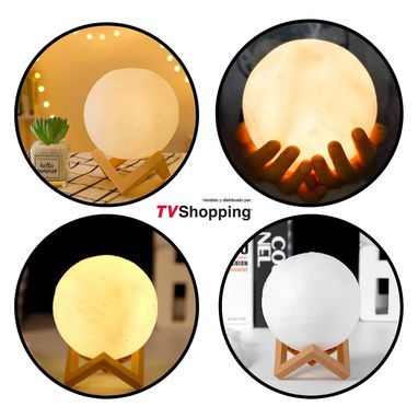🌕​ LAMPARA LUNA 3D PARA DECORACION 🌕​ LUZ CALIDA 🌕​ BATERIAS INCLUIDAS 🌕​ 5.887.23.60 - Img 114463693