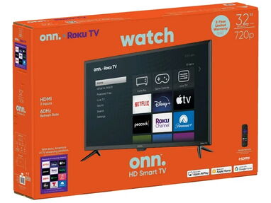 Ofertona Smart Tv Onn Roku de 32 pulgadas HD,nuevo en su caja a estrenar con mensajeria gratis hasta su casa - Img main-image