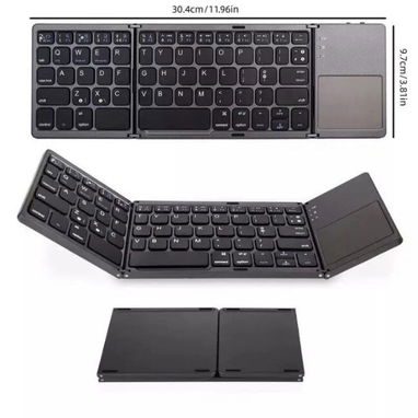 ⌨️ Teclado Inalámbrico Ultra-Silencioso Plegable | Bluetooth | Tri-Fold - Img 122975220
