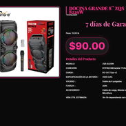 Bocina Portátil ZQS 8229W 8” 30W Batería 4500, Bocina ZQS 8229W 8” 30W Carga USB-C Mic . - Img 57319758