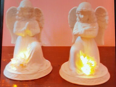2 Figuras de Ageles orando  de Porcelana  #@ - Img 66156560