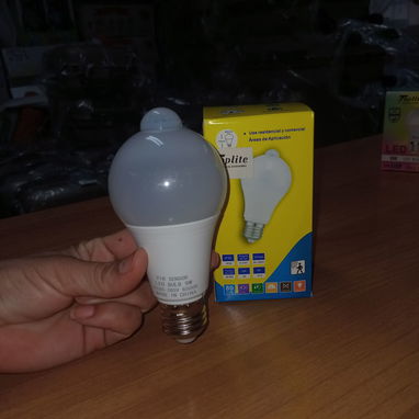 Lámpara Toplite 9W 90° 3m IP20, Lámpara Sensor Toplite E27 9W IP20 Interior . - 4/4