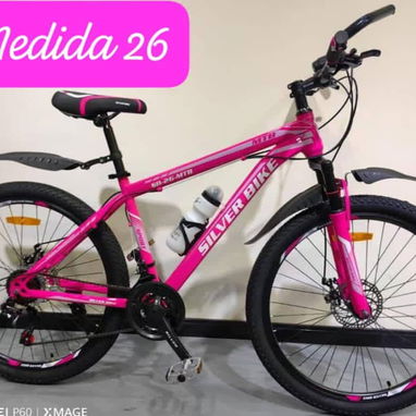 Bicicletas medida 26 todoterreno marca SILVERBIKE y HURACÁN,21 cambios,amortiguación,frenos de disco nuevas en su caja - Img 122890237