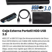 Caja externa portatil HDD usb 3.0 para solido nuevo - Img 50686597