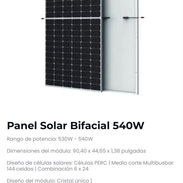 Panel Solar Bifacial 540W Rango de potencia: 530W - 540W Dimensiones del módulo: 90,40 x 44,65 x 1,38 pulgadas Diseño - Img 56759188
