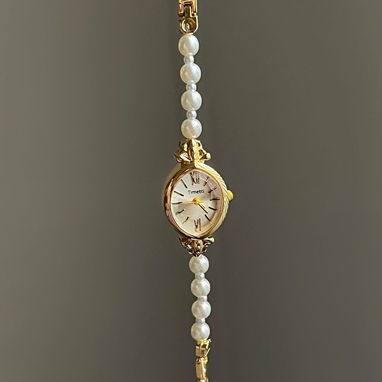 Reloj de perlas naturales vintage - Img 121235901