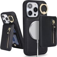 Funda tipo cartera para iPhone 15 Pro Max con MagSafe y tarjetero magnético - Img 55793741
