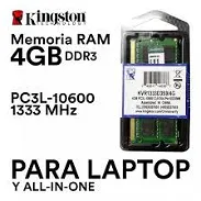 RAM de laptop DDR3 DE 4GB MARCA KINSGTON - Img 45682537