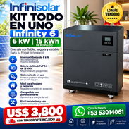 ⚡ INVERSOR INFINISOLAR TODO EN UNO 6 KW + 15 KWH DE RESPALDO (HBR) - Img 57777119
