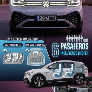 TAXI disponible 24h Volkswagen ID.6 Crozz Hasta 6 personas con equipaje - Img 124118328