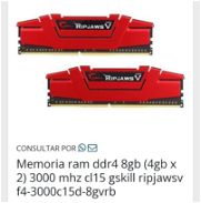 DDR4 8 GB 3000 MHZ 2 X 8. DISIPADAS GSKILL ROJAS 54270089 - Img 45690890