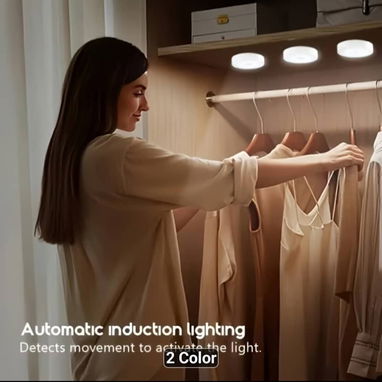 6 luces nocturnas redondas modernas con sensor de movimiento - Img 124742033