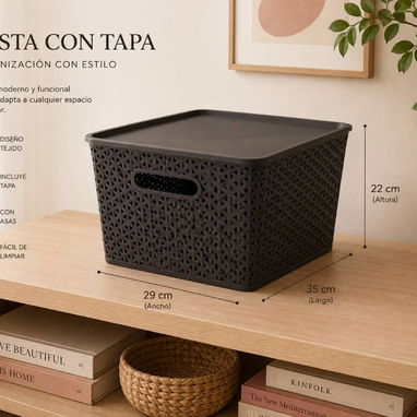 Cesta organizadora con tapa (cv) - 3/3