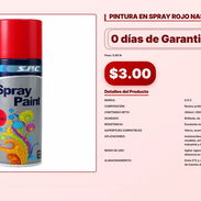 PINTURA EN SPRAY ROJO NARANJA . - Img 56933421