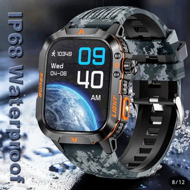 Smartwatch o Reloj Inteligente de Hombre con Linterna y múltiples funciones, Modelo HT26. Nuevos en caja. - 4/8