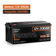 Batería Humsienk Plus LiFePO4 12V 200Ah 2560Wh Para Respaldo En Casa Con BMS 250A - Img 57724575