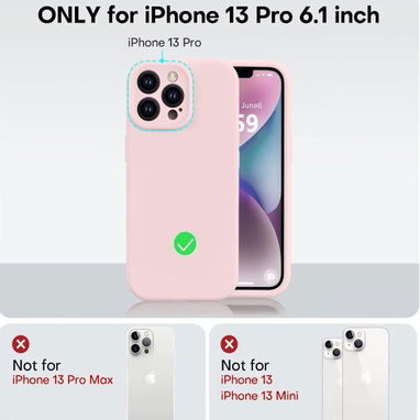 ☎️53544655 🛵 Entrega Disponible ⭐Funda de Silicona Líquida para iPhone 13 Pro – Rosa Tiza ⭐ - 3/7