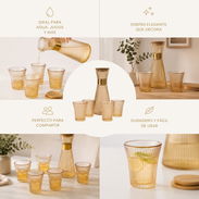Set de Jarra con Vasos – Estilo Elegante en Vidrio Ámbar - Img 56402111