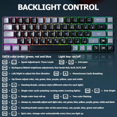 ✔️Teclado Gamer rgb 60% Gaming - 5/5