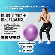 BALÓN DE YOGA INFLABLE CON SUPERFICIE ANTIDESLIZANTE + BANDA ELÁSTICA CERRADA DE RESISTENCIA 💪🧘♀️ - Img 55164183