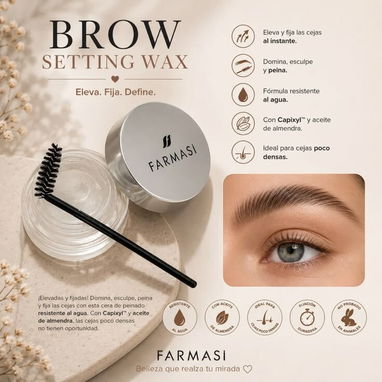 Cera Fijadora de Cejas 25g ✨Transparente, sin residuos, ni sensación grasa✨ Con Capixyl y aceite de almendras ✨ - 2/3