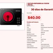 ESTUFA INFRARROJA 1500W ROYAL VPT#-0132 - Img 55220060