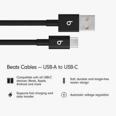 CABLE BEATS USB-A A USB-C 1.5M TRENZADO CARGA RÁPIDA APPLE ANDROID ENVÍO DISPONIBLE + GARANTÍA - 2/7