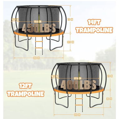 Trampolin de 14 pies o cama elastica para adultos y jovenes - Img 122907242