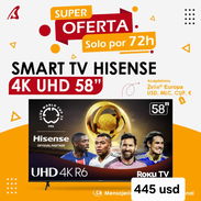 smart tv Hisense de 58 pulgadas 4k UHD. cubaganga 💯 - Img 55915618