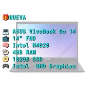 LAPTOP 🎁NUEVA📦CAJA, ASUS VivoBook Go 14 (L410MA-AH02), 14" FHD Antireflejo, Intel N4020, 4GB RAM, 192GB SSD, 10H - Img 58213759