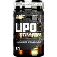 (Quemador de grasa) LIPO-6 BLACK STIM-FREE (NUTREX) 60 CAP-30 SERV [CUP/MLC/USD] - Img 45884194