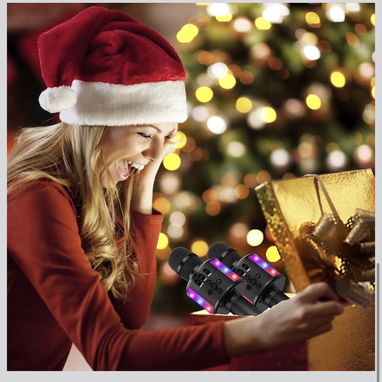 Micrófono de karaoke BONAOK para niños y adultos - micrófonos Bluetooth con luces de disco, efecto eco, altavoz incorpor - Img 118908390