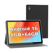 BYYBUO Tablet Android 14, tablet de 10.1 pulgadas con estuche, 6GB RAM 64GB - Img 56585621