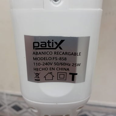 Ventilador Recargable de Pedestal PATIX FS-858, Garantía de 1 mes, Entrega por un mínimo costo adicional - 5/9