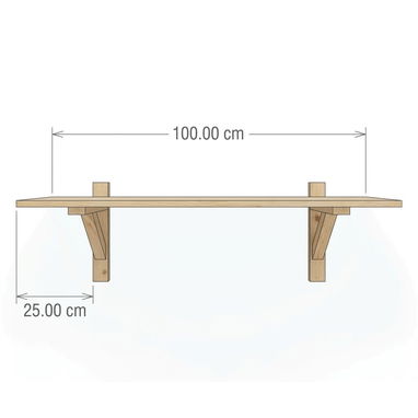 Repisa grande sencilla de madera con acabado en barniz, ideal para negocios - Img 118668971