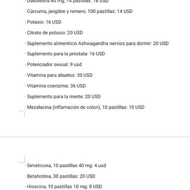 Medicamentos importados al momento - 9/10