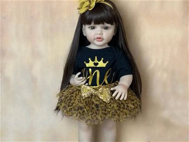 Hermosas muñecas realistas marca reborn de 18, 22 y 24 pulgadas, incluyen tete, biberón, pañal - Img 63607884